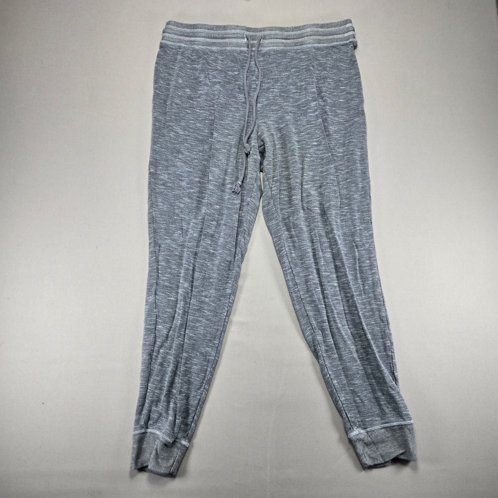 Black Bow Joggers Lounge Pants Comfy Knit Drawstring Gray XXL